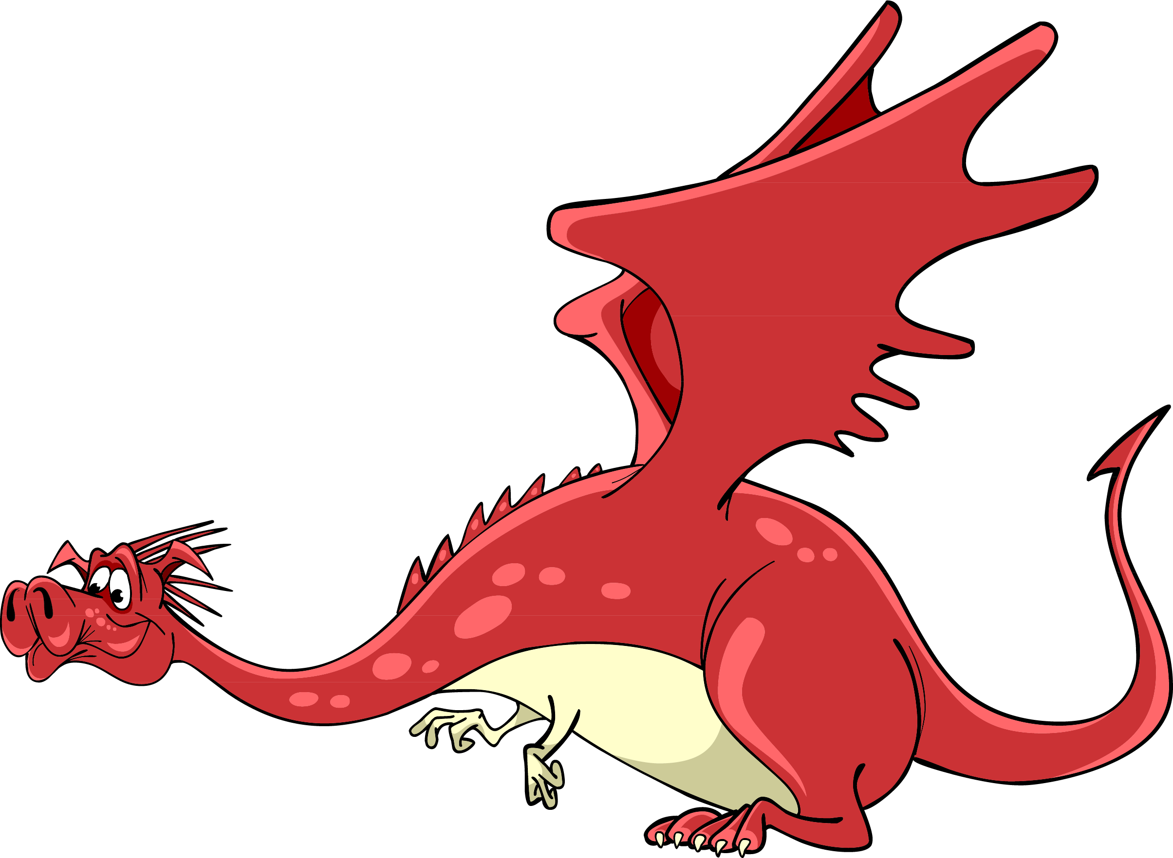 Dragon Cartoon Illustration - Dragon Png Cute - (2409x1764) Png Clipart Dow...