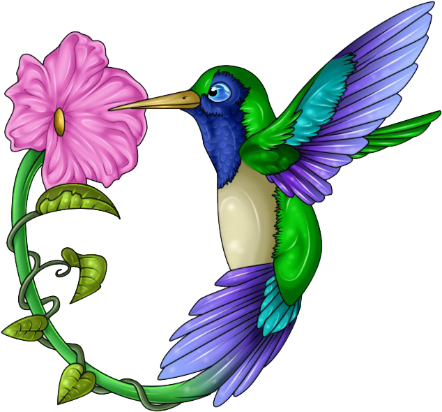 Hummingbird Tattoos Png Transparent Images - Hummingbird Clip Art (664x611)