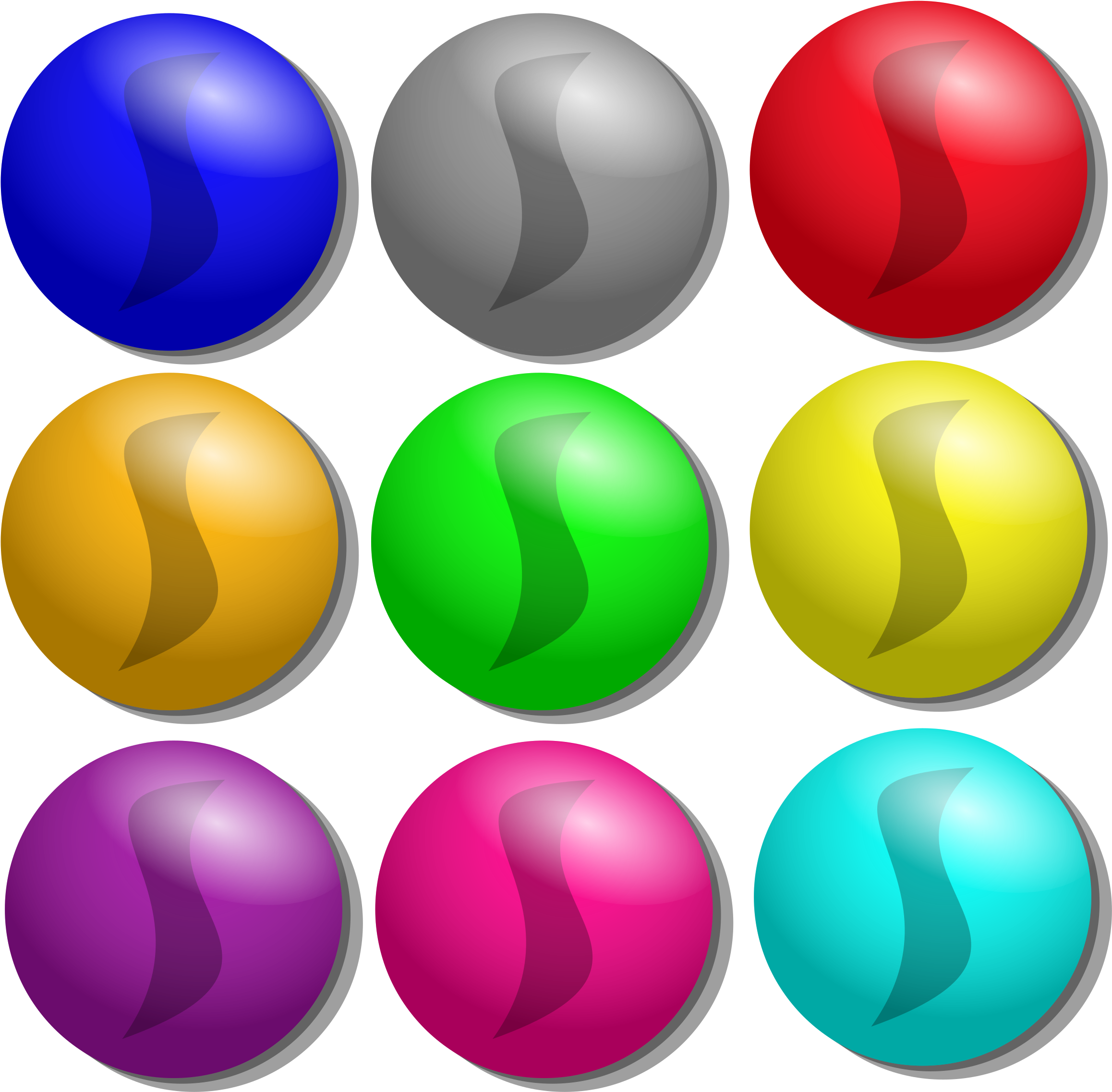 Marbles Cliparts - Magnetic Non Magnetic Materials (2400x2400)