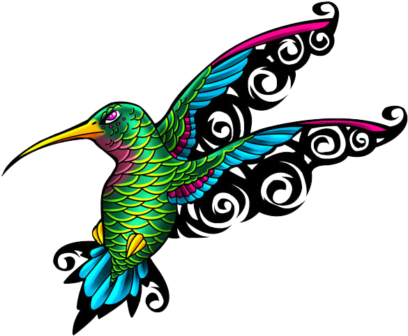 Hummingbird Tattoos Png Image - Hummingbird Tattoo (600x497)