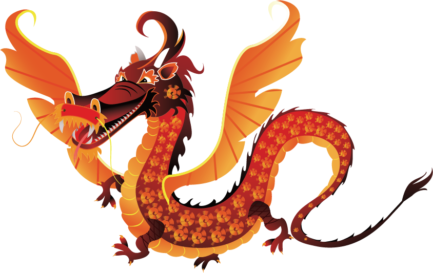 Chinese Dragon Cartoon Illustration - Chinese Dragon Cartoon Illustration (844x533)