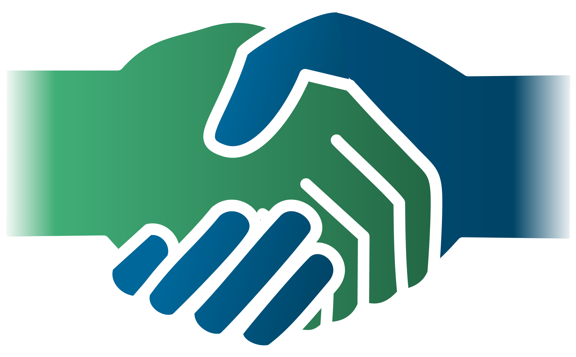 Dentsu-svg Deal - Handshake Icon Blue Green (2000x2000)