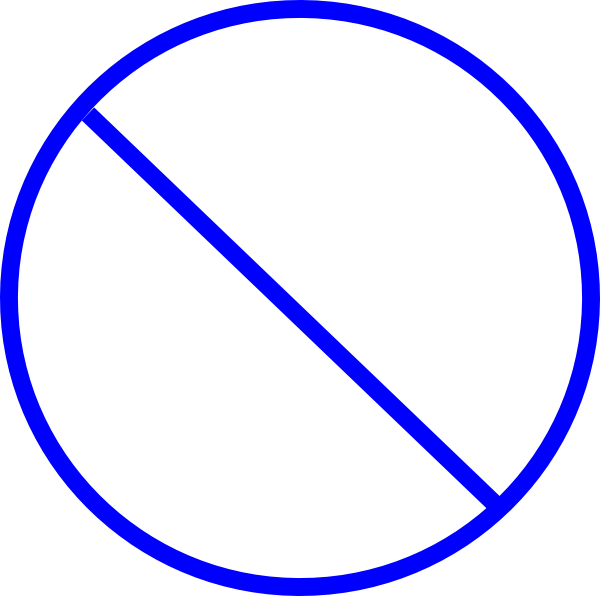 Transparent Blue Circle - Blue Circle With Line Through (600x596)