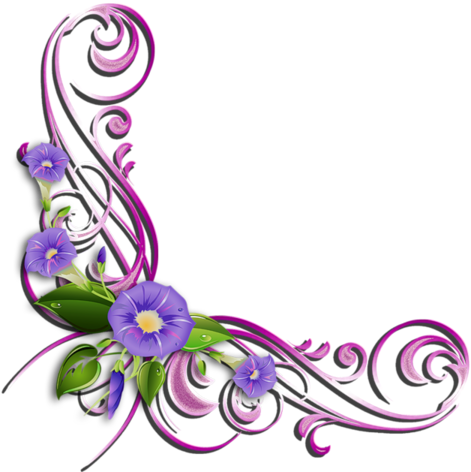 Explorez Bordures De Fleurs Et Plus Encore - Pink Png Flower Border Corner (600x479)