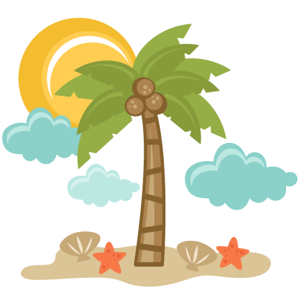 Beach Scene Svg Files For Scrapbooking Palm Tree Svg - Miss Kate Cuttables Beach (432x432)