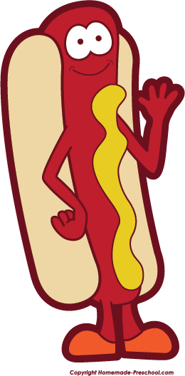Free Hot Cartoon Cartoon Clipart Hot Dog Pencil And - Hot Dog Person Clipart (260x528)