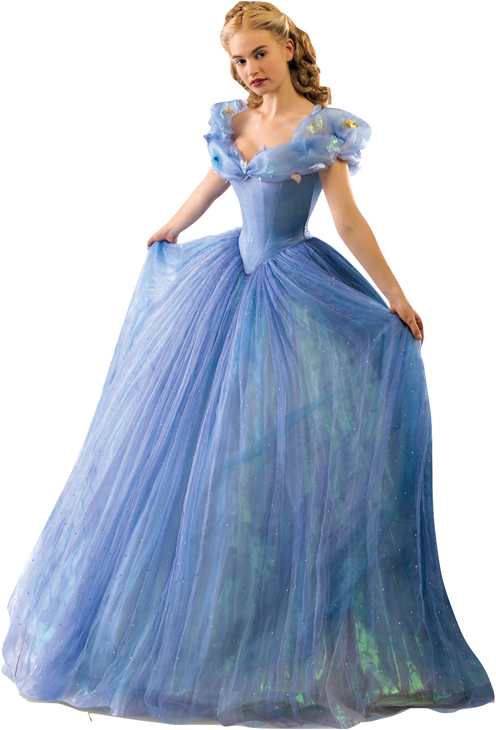 Nickelbackloverxoxox 57 2 Lily James As Cinderella-full - Cinderella Ball Gown (980x1443)