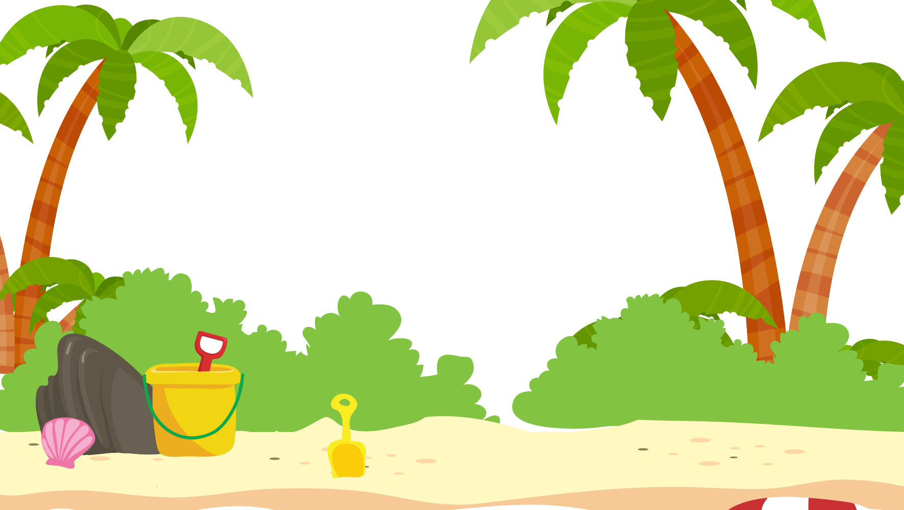 Beach Cartoon Pictures - Beach Cartoon Transparent (1772x1000)