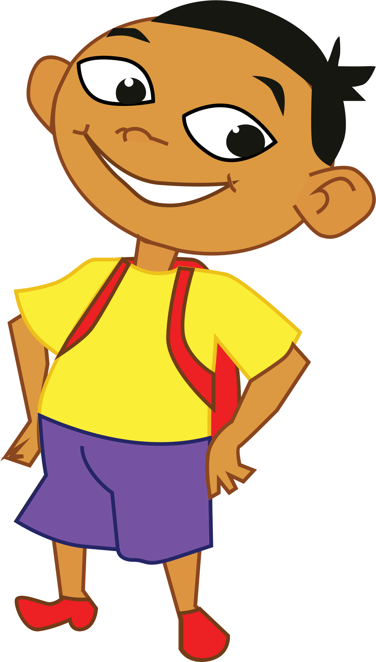 Boy With Backpack Clipart Images - Clip Art (1254x2206)