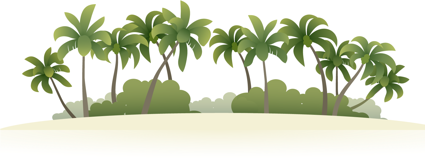 Summer Vacation Beach Island - Summer Vector Png (1617x771)