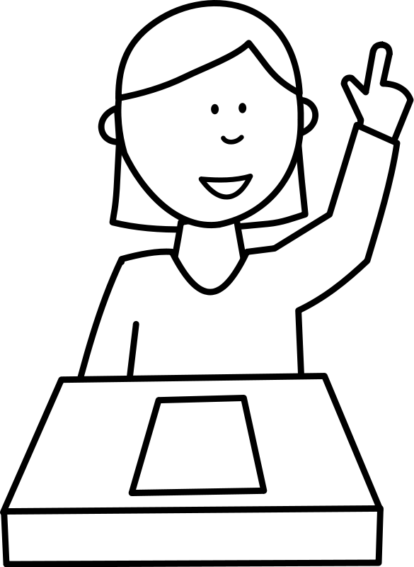 Élève Posant Une Question / Student Asking A Question - Transparent Background Student Clipart (585x800)