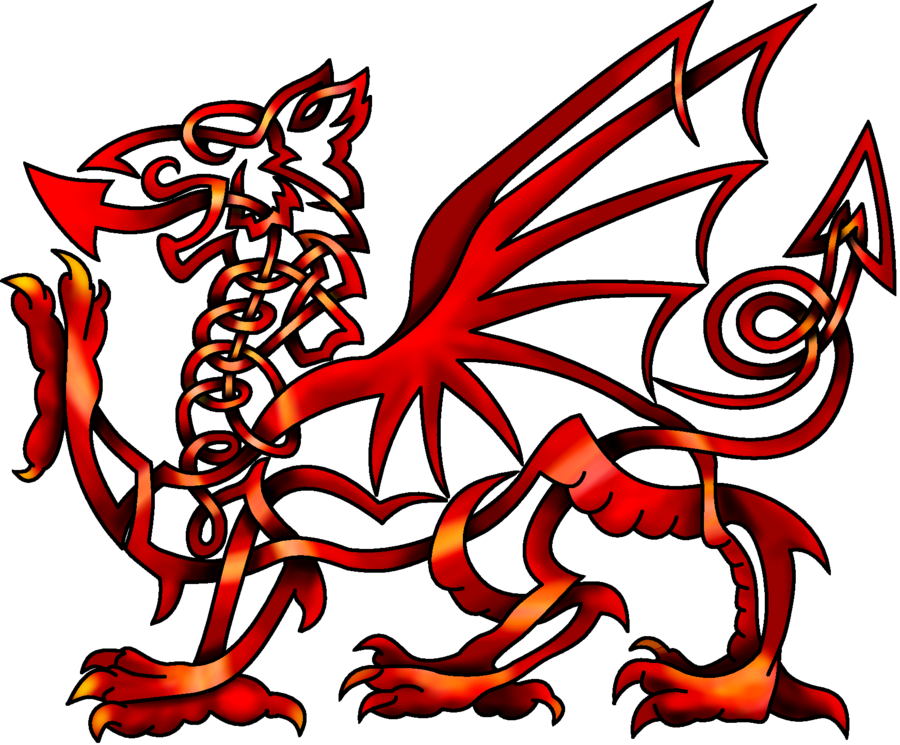 Red Celtic Knot Welsh Dragon Png Images - Red Celtic Knot Welsh Dragon Png Images (900x745)