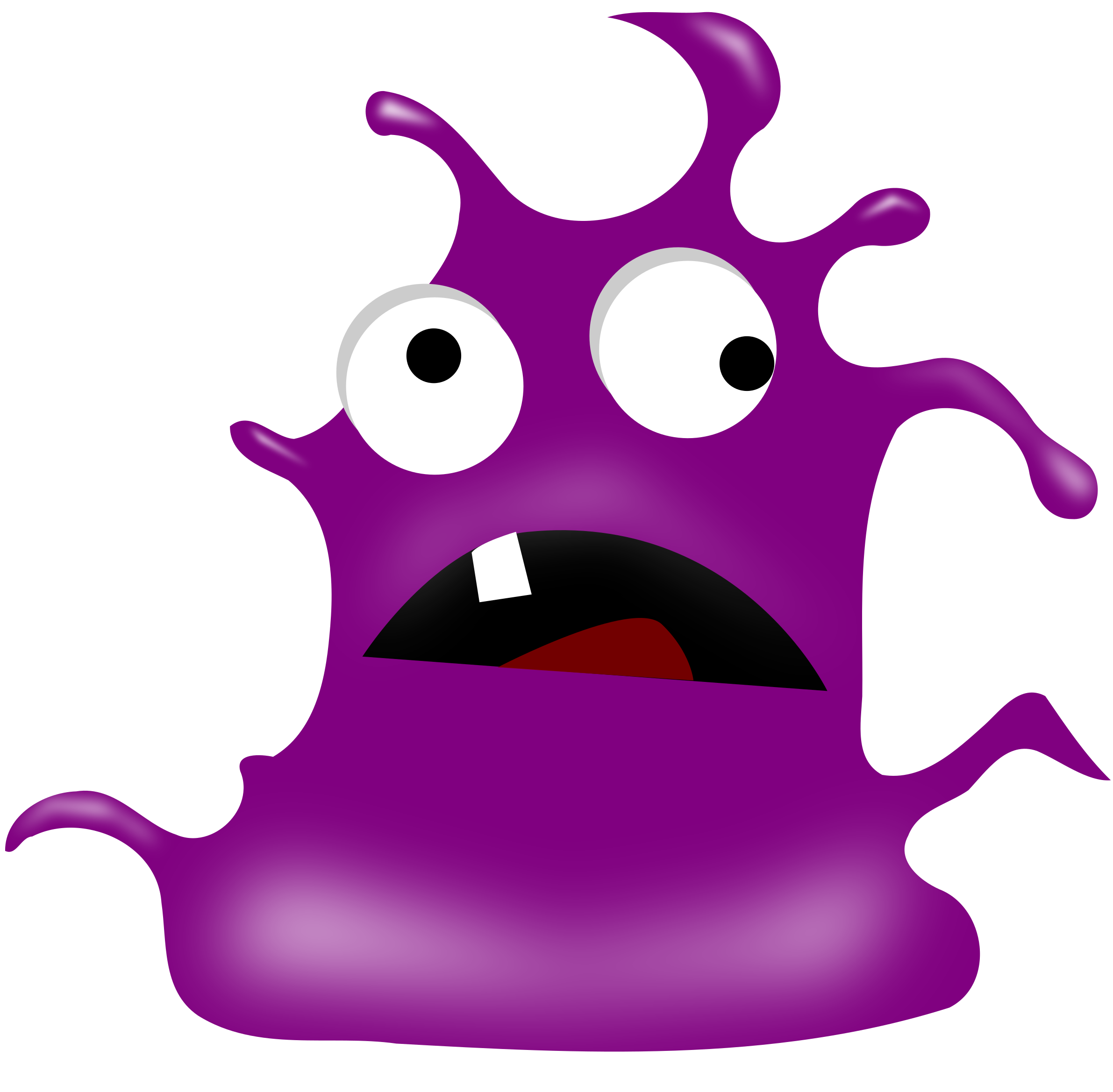 Clip Art Purple Medium Size - Purple Blob (2400x2343)