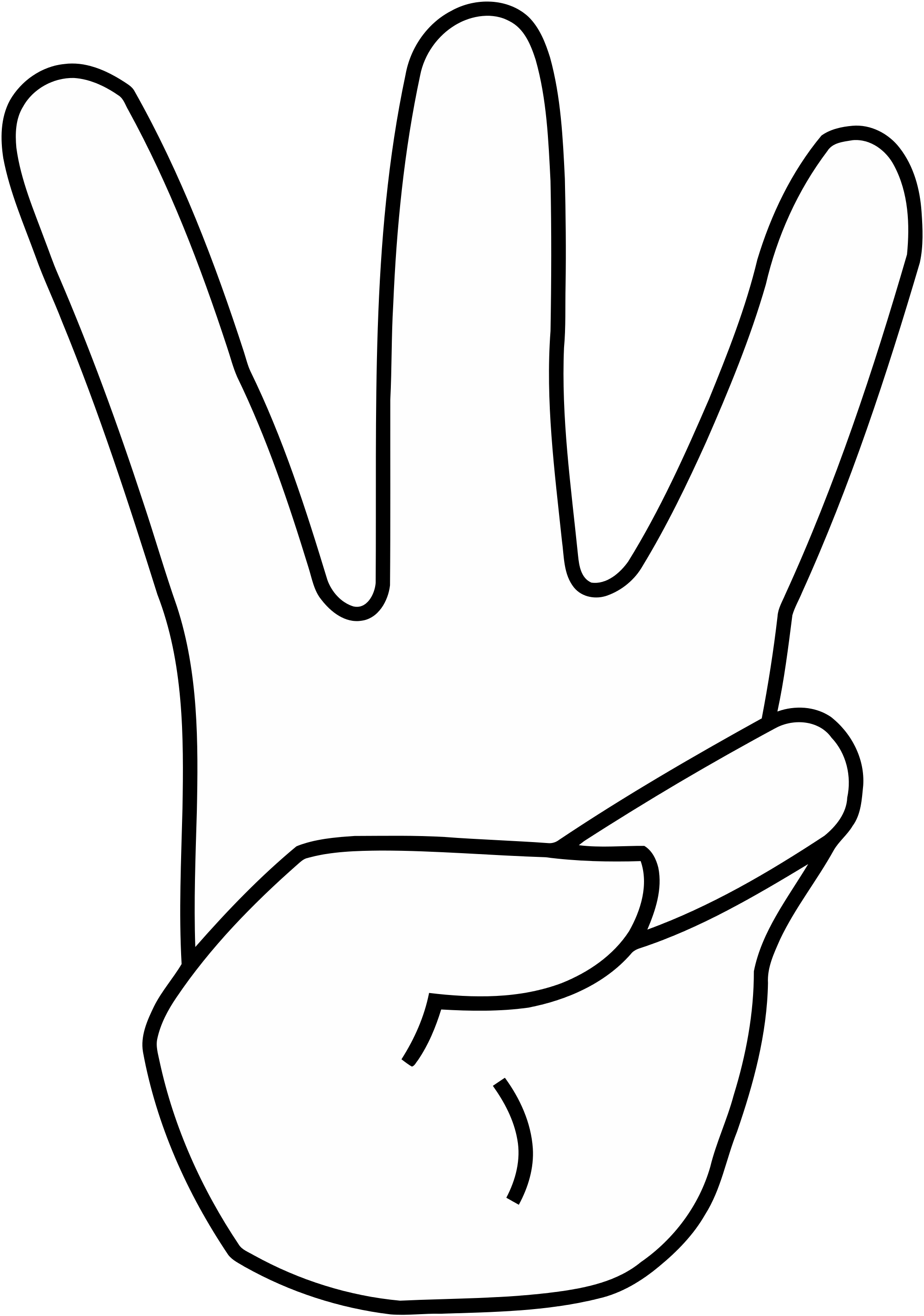 Open - Hand 3 Png (2000x2849)