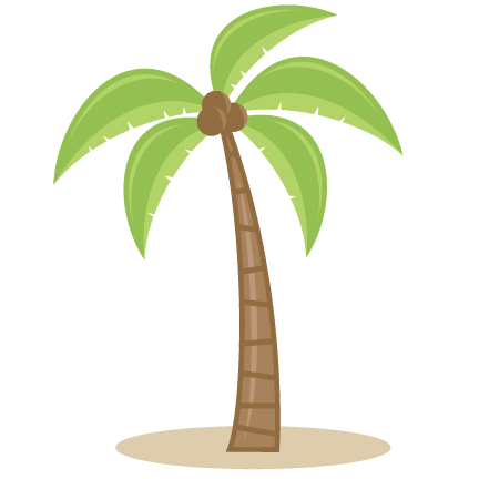 Beach Clipart Transparent Pencil And In Color Beach - Palm Tree No Background (432x432)