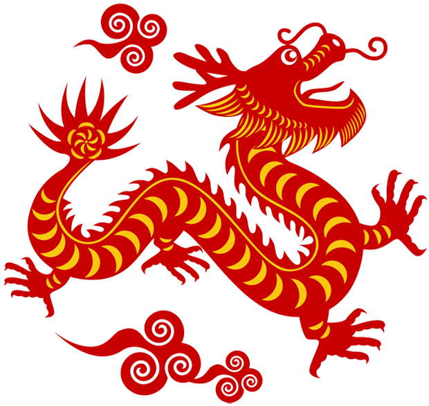 Cartoon Chinese Red Dragon - Year Of The Dragon 2012 (620x587)