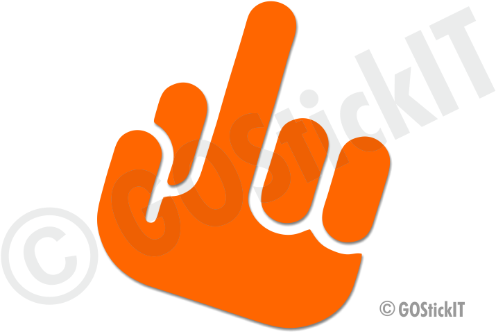 Flip Off Hand Clipart - Sticker (784x534)