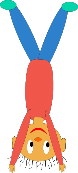 Boy Hand Stand Clip Art At Clker Com Vector Clip Art - Handstand Clipart (340x749)