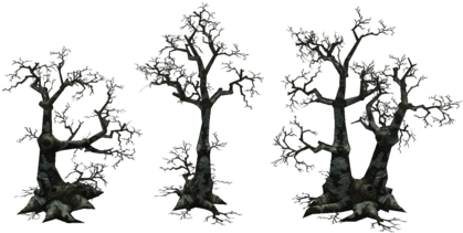 Low Poly Dead Tree Set 3d Model Low-poly Obj Fbx Ma - Oak (500x500)