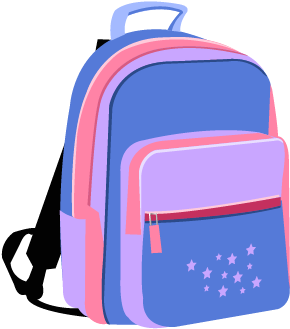 Backpack Bag Clip Art - School Objects (612x612)