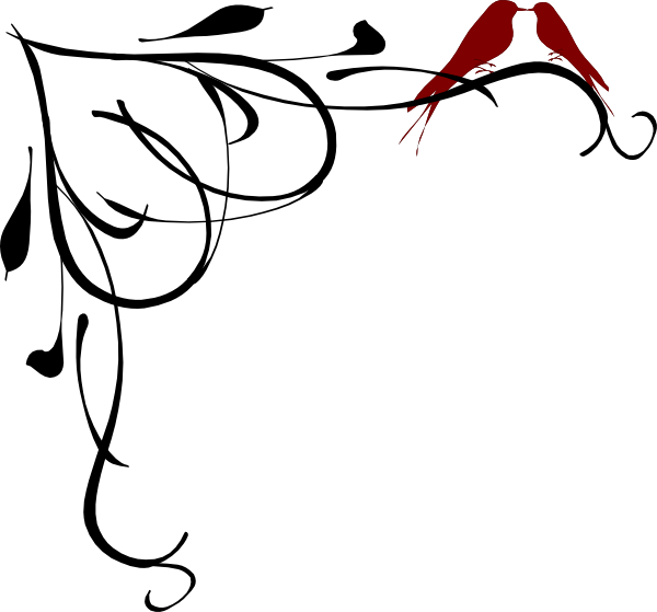 Vector Heart Pair Love Birds Isolated Stock Vector - Love Tattoo Quotes For Couples (600x559)