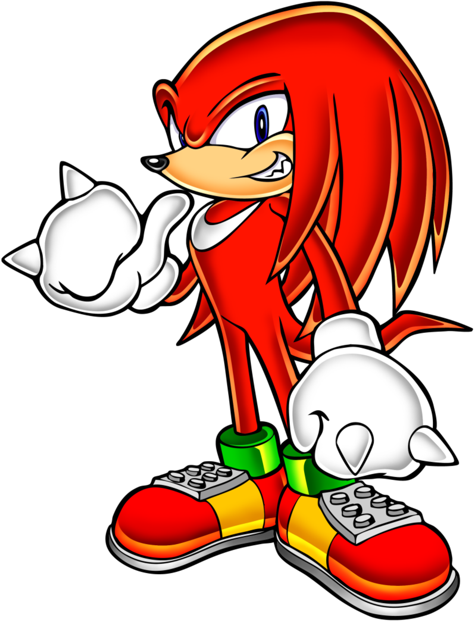 #knuckles From The Official Art Set For #sonicadventure2 - Sonic Knuckles The Echidna (980x1306)
