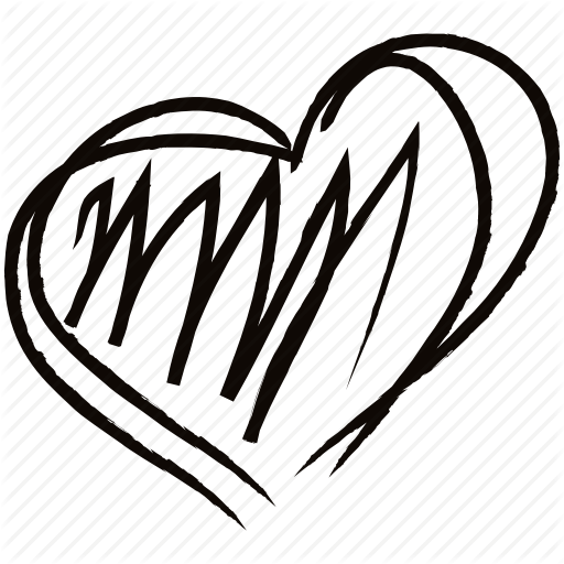 Drawing, Drawn, Hand, Heart, Like, Love Icon Icon Search - Hand Drawn Heart Png (512x512)