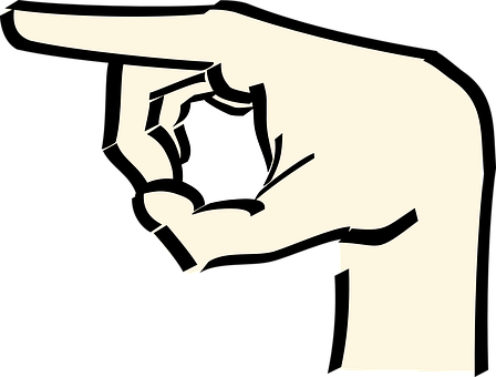 Point, Pointing, Finger, Hand, Direction - Pointing Hand Animation (448x340)