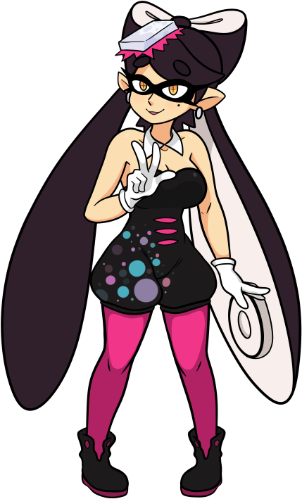 Clip Art Hair Bow - Splatoon Marie Callie Bikini (482x750)