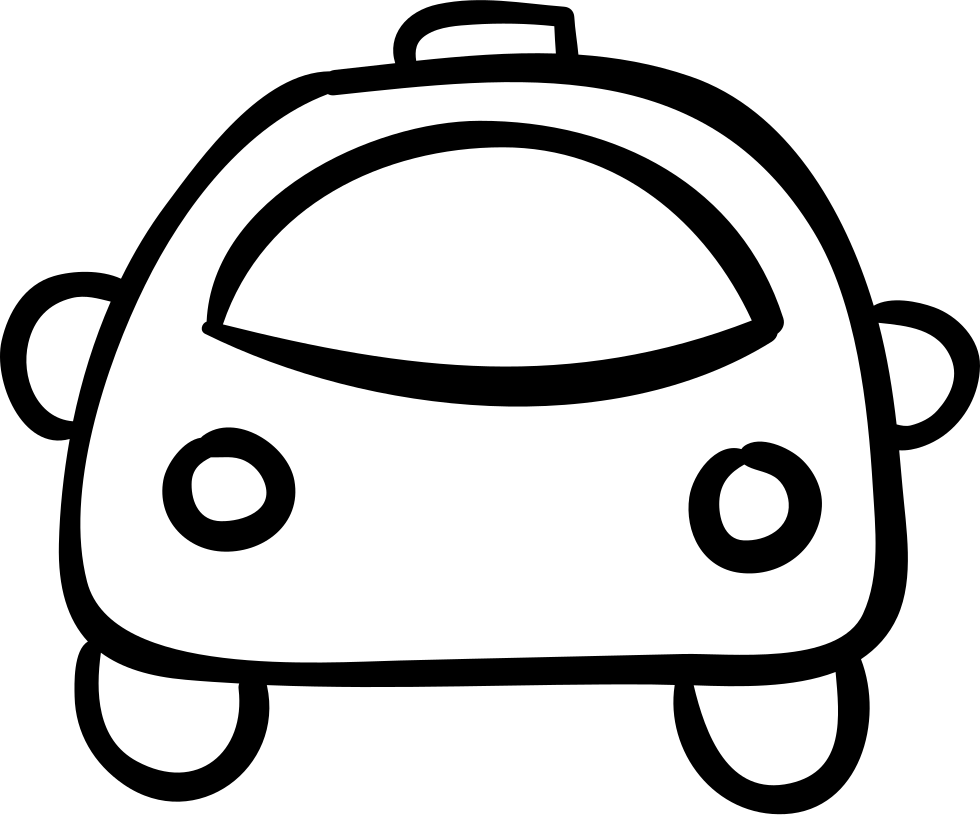 Car Hand Drawn Rounded Outlined Vehicle Comments - Caritas Kawaii Para Pintar (980x815)