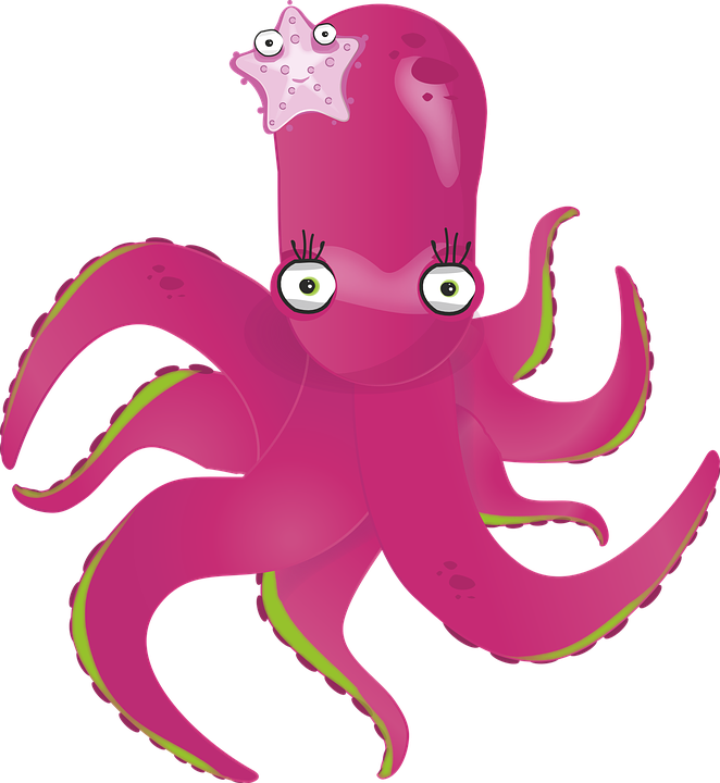 Pictures Of Cartoon Octopus - Octopus (662x720)