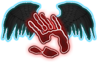Bloody Hand N Wings Light Blue By Missesambervaughn - Golden Eagle (375x360)