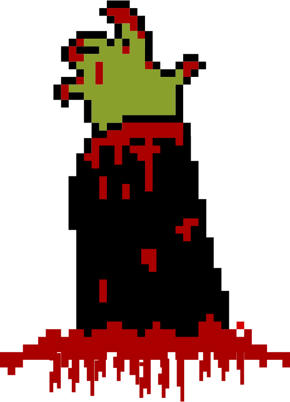 Free Zombie Hand - Mano De Zombie Pixel (578x800)