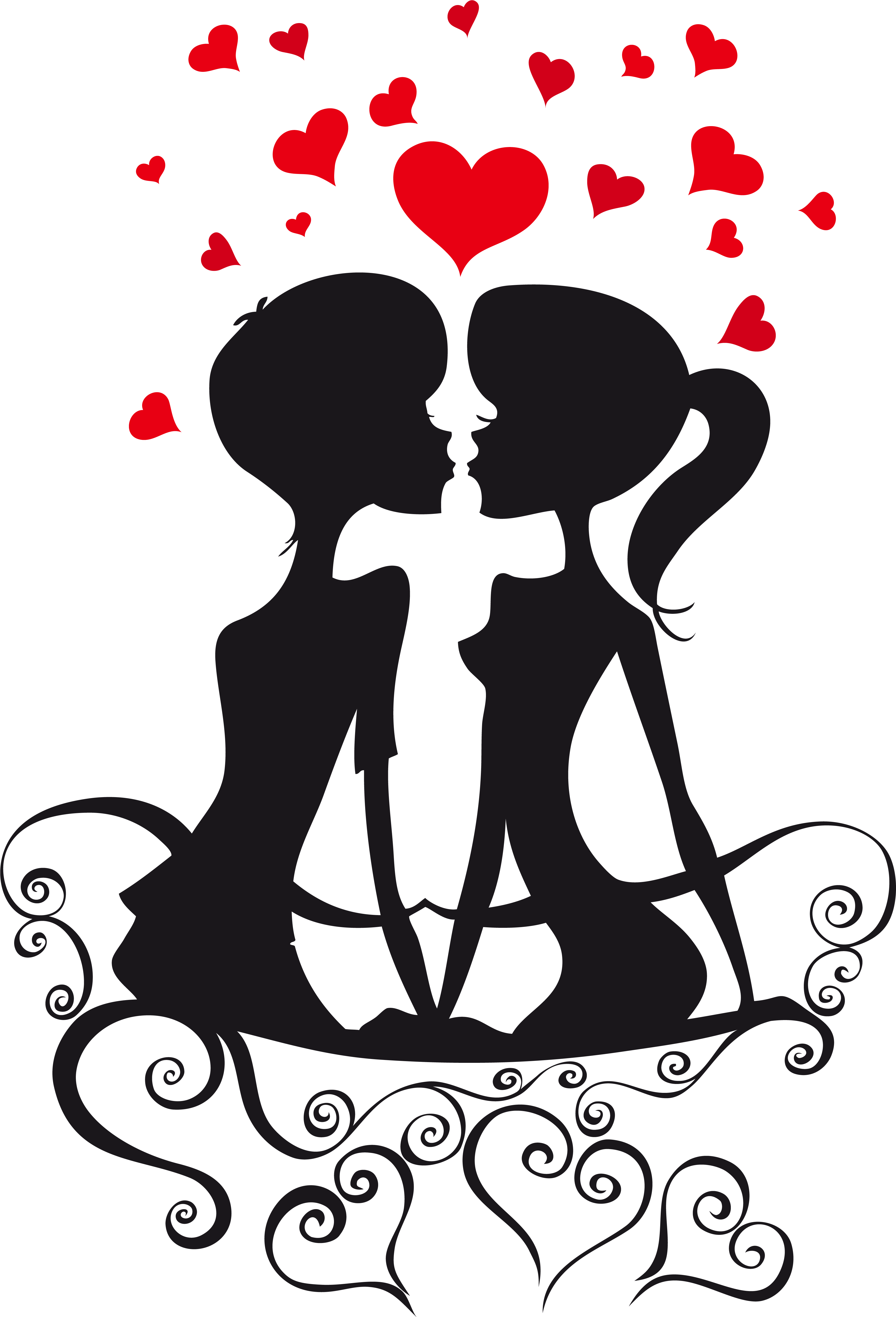 Pretty Looking Clip Art For Love Couple Silhouettes - Happy Monthsary (3843x5569)