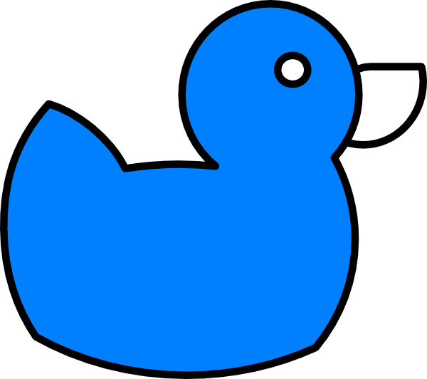 Blue Ducky Clip Art - Blue Duck Clipart (600x532)