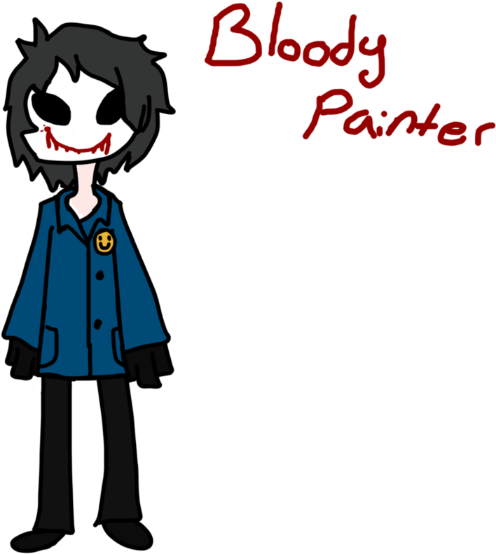 Bloody Painter By Owlcitylover43 - Creepypasta Bloody Painter Png (921x867)