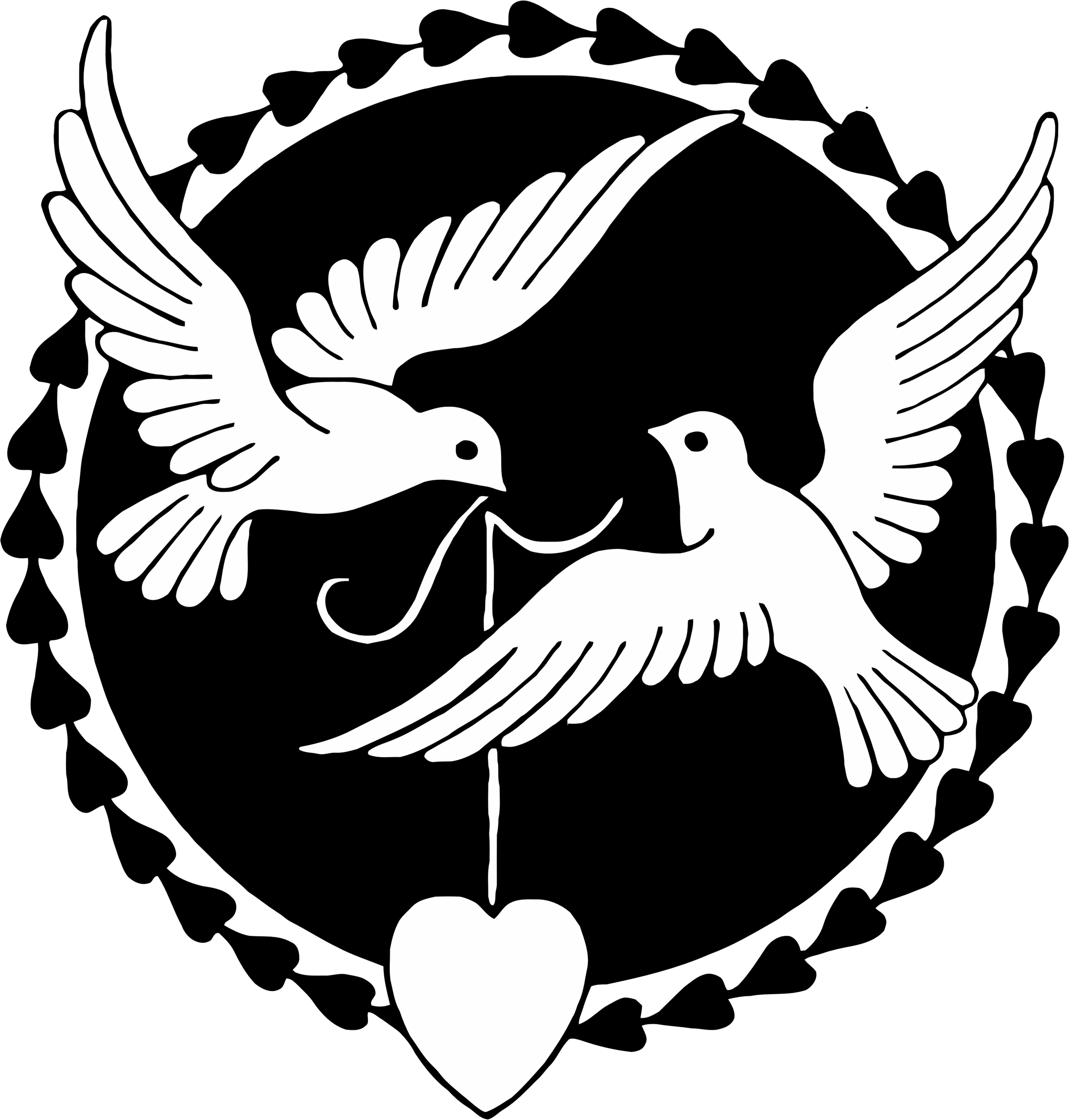 Clipart - Black And White Valentines Day Clipart (2167x2269)