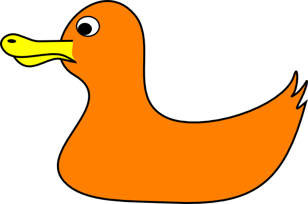 Orange Duck Clipart (600x399)