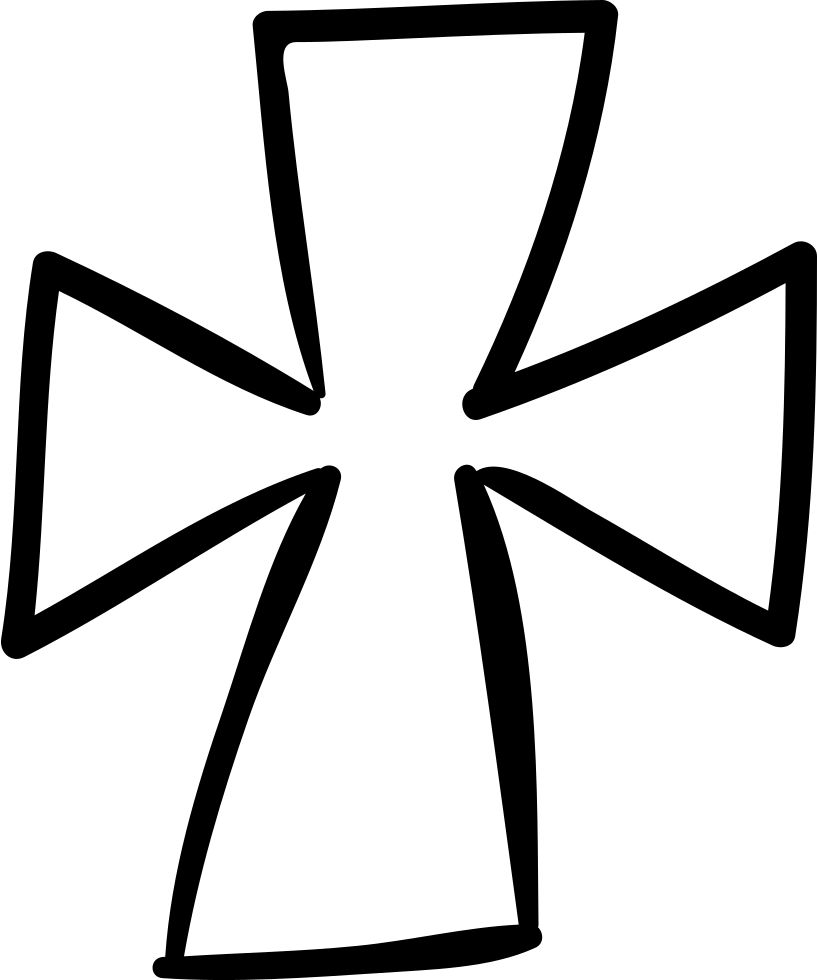 Religious Cross Hand Drawn Outline Comments - Hand Drawn Cross Svg (817x980)