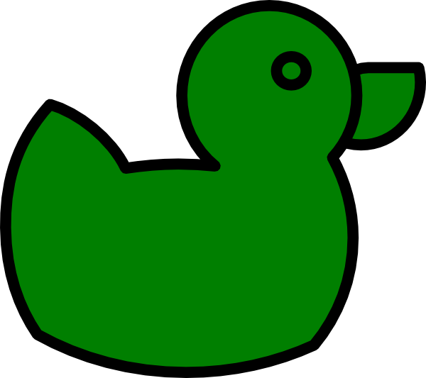 Green Duck Clip Art At Clker - Green Duck Clipart (600x533)