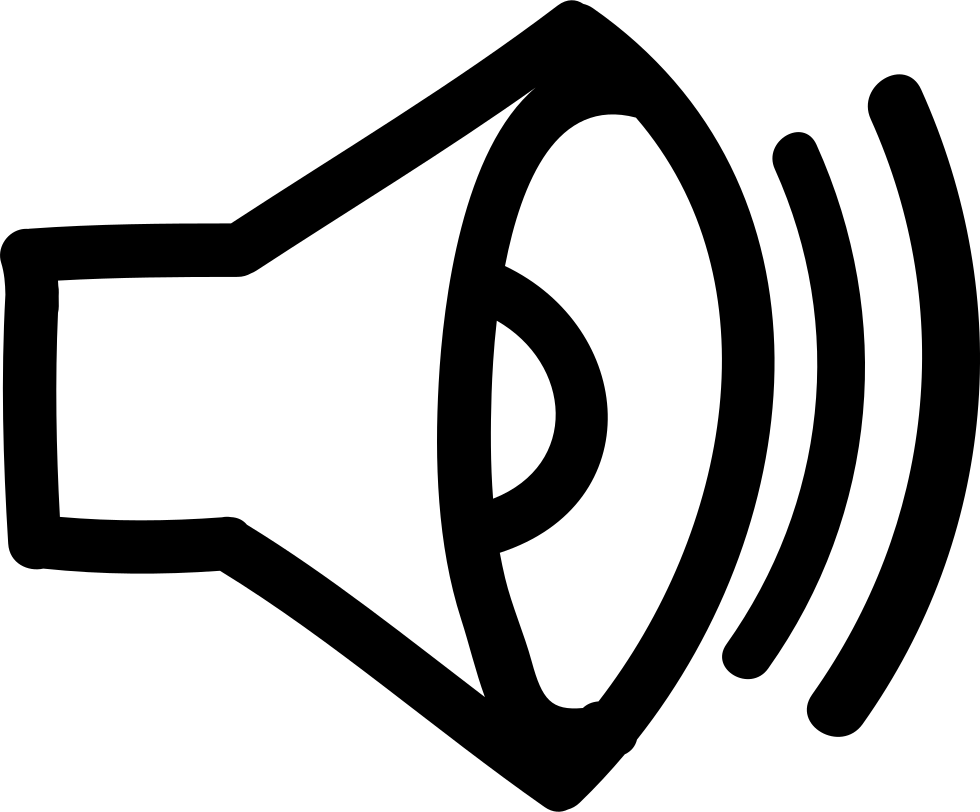 Sound Hand Drawn Interface Symbol Comments - Sound Speaker Logo (980x812)