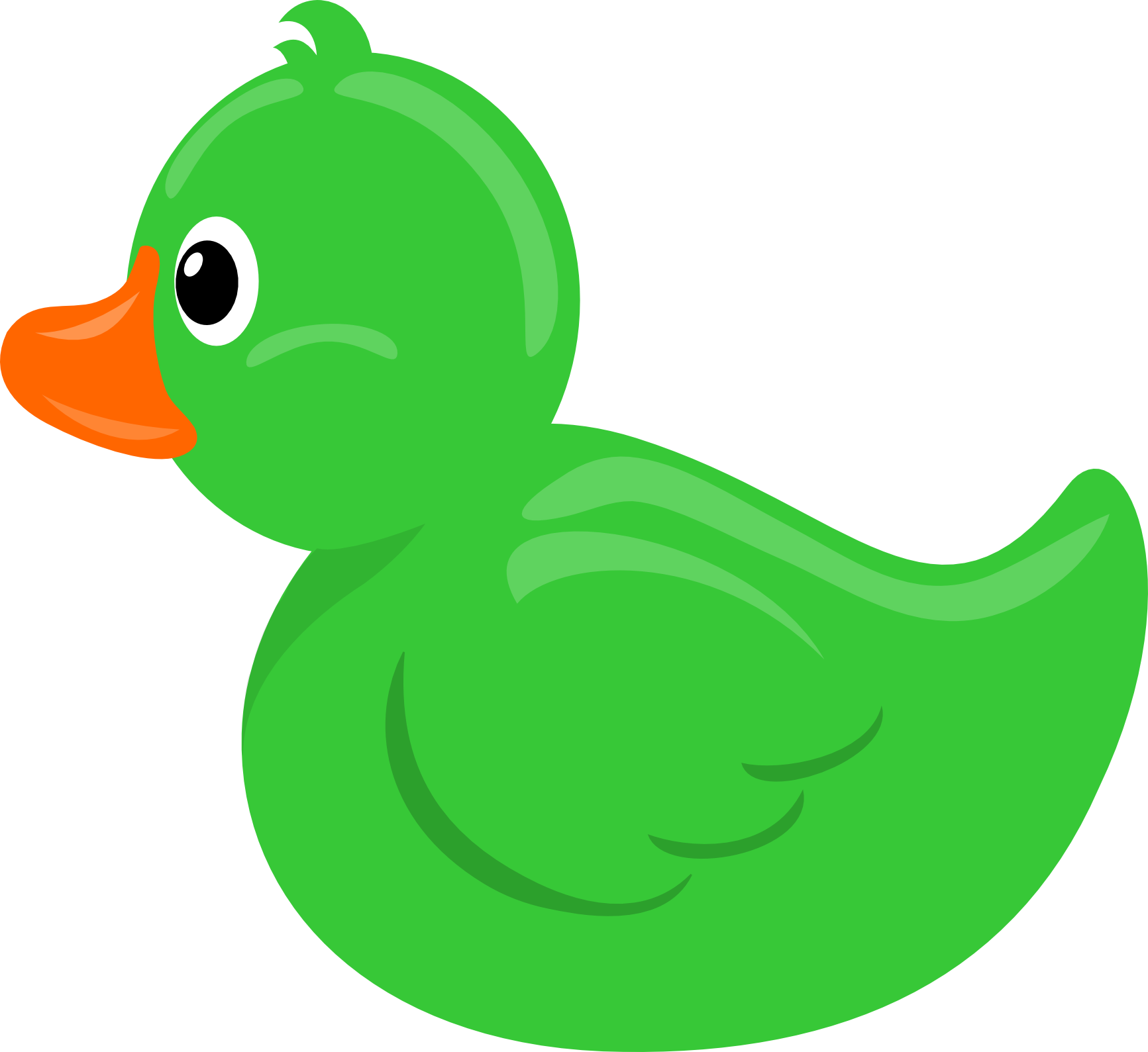 Rubber Duck Clipart - Bird Clipart Transparent Background (1733x1589)