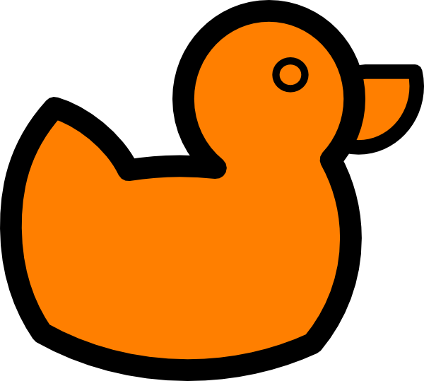 Orange Duck Clipart (600x539)