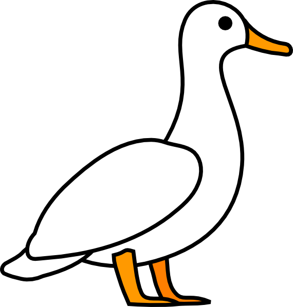 Duck Clip Art - Outline Images Of Duck (570x598)