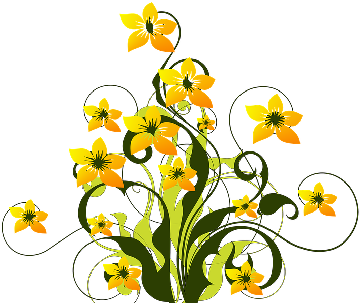 Easter Flowers Clipart 28, - You Inspire Me Because (960x677)