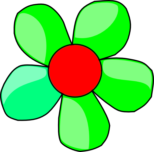 Green Flower Clipart Green Flower Clip Art At Clker - Flower Clipart Green (600x594)