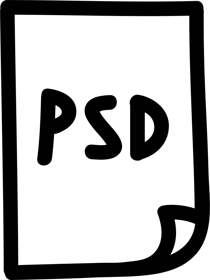 Psd Photoshop File Hand Drawn Symbol Comments - Drawn Photoshop Icon (736x980)
