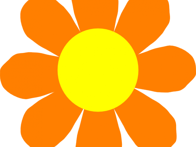 Orange Flower Clipart Orange Colored - Animated Pink Flower (640x480)
