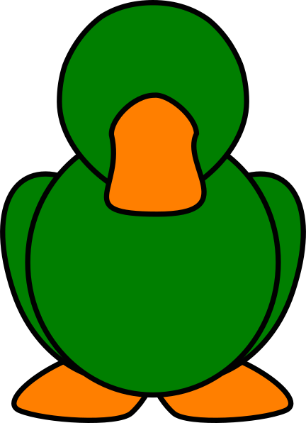 Green Duck No Eyes Clip Art At Clkercom Vector - Clip Art (432x596)