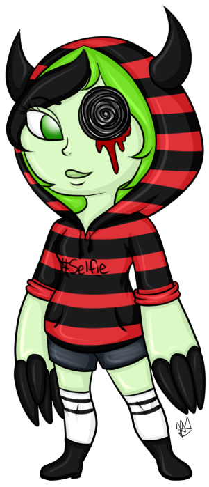 Chibi Demon Girl 2 By Haileywailey - Chibi (417x734)